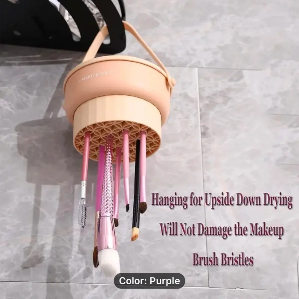 Makeup holder and cleaner